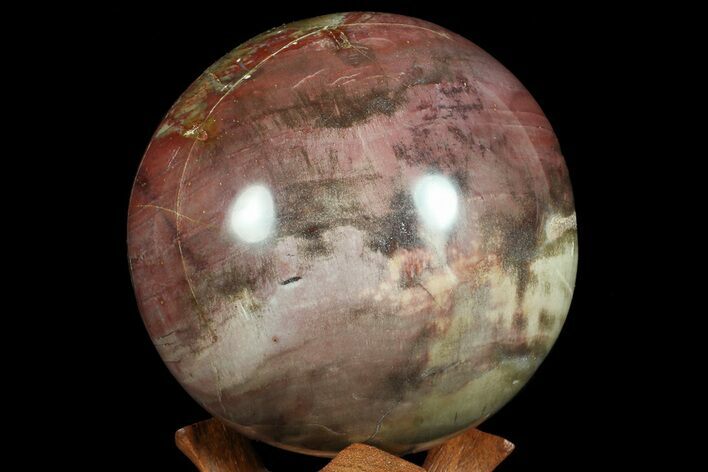Colorful Petrified Wood Sphere - Madagascar #67768